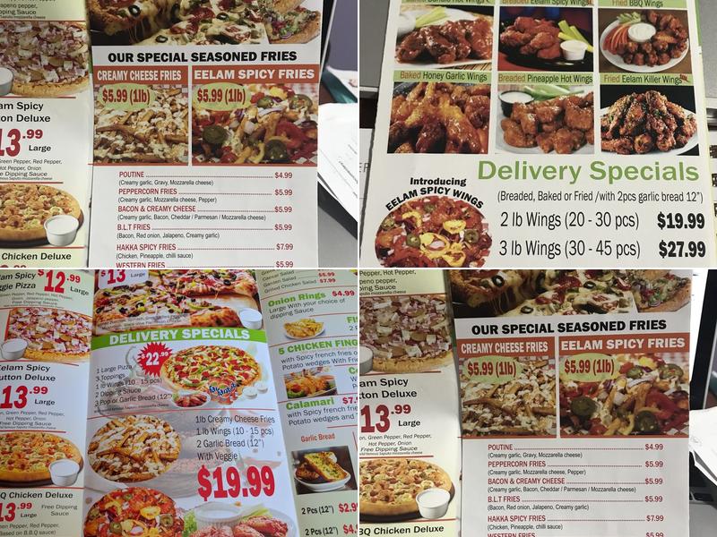 Spicy Pizza Wings Menu