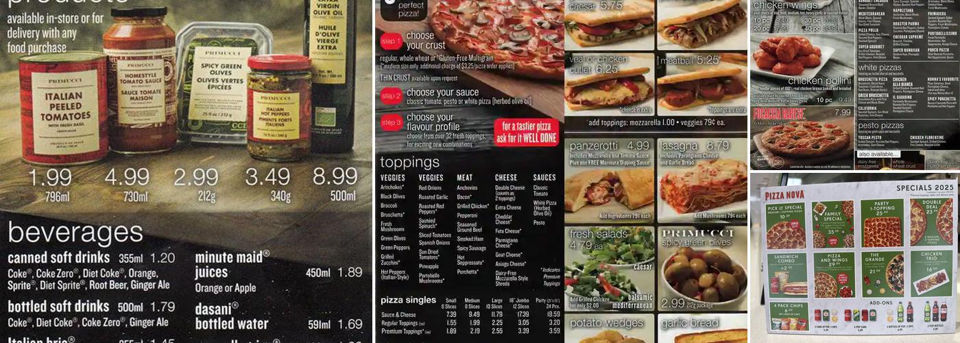 Pizza Nova Menu