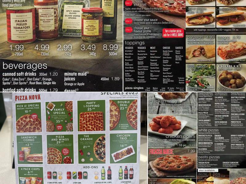 Pizza Nova Menu
