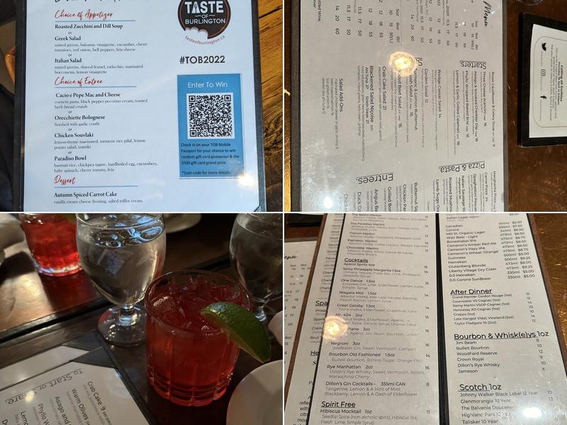 Paradiso Menu