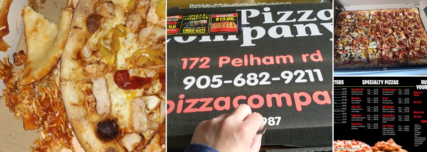 The Pizza Company Menu