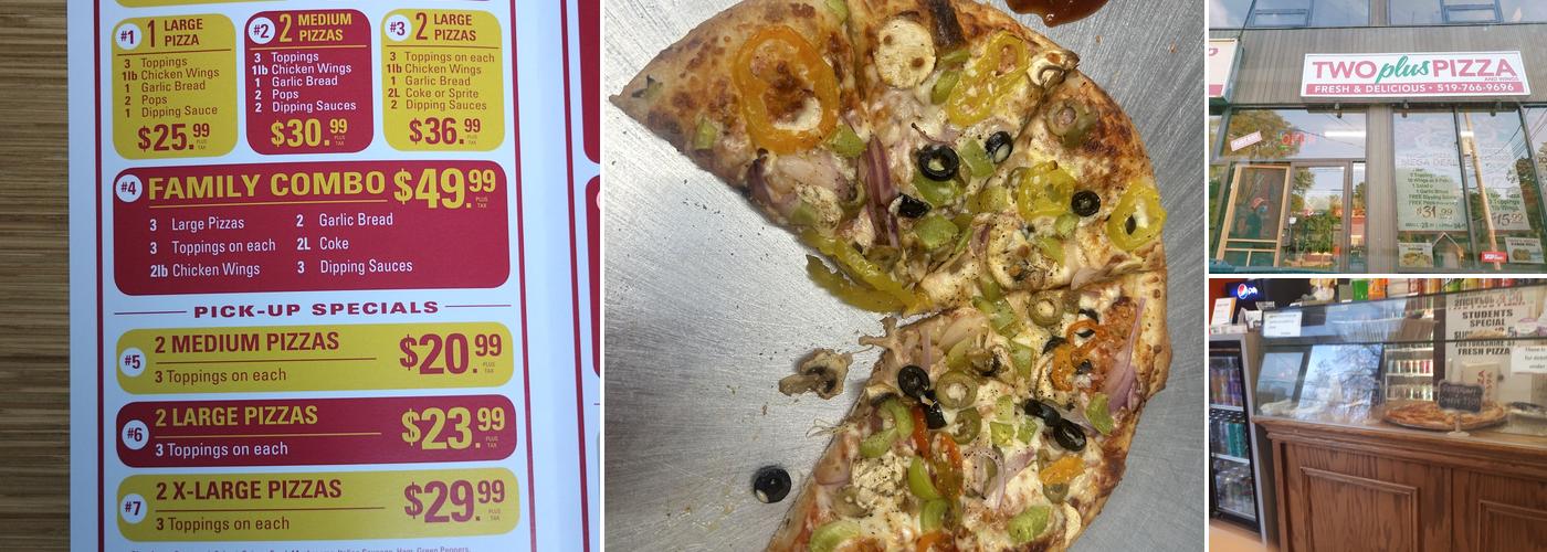 Two Plus Pizza Menu