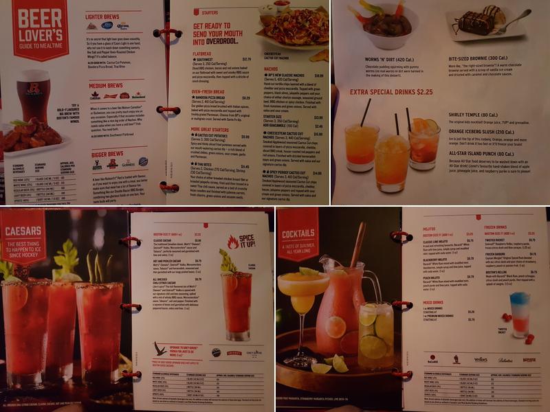 Boston Pizza Menu