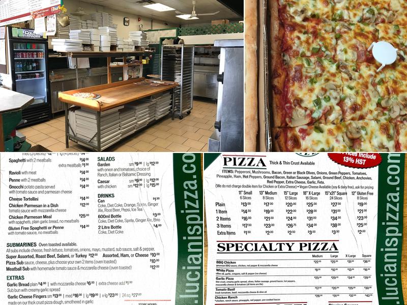 Luciani's Pizza Menu