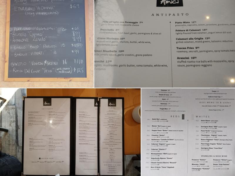 Amici Menu