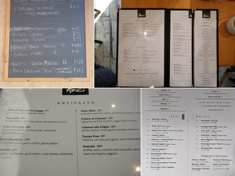 Amici Menu