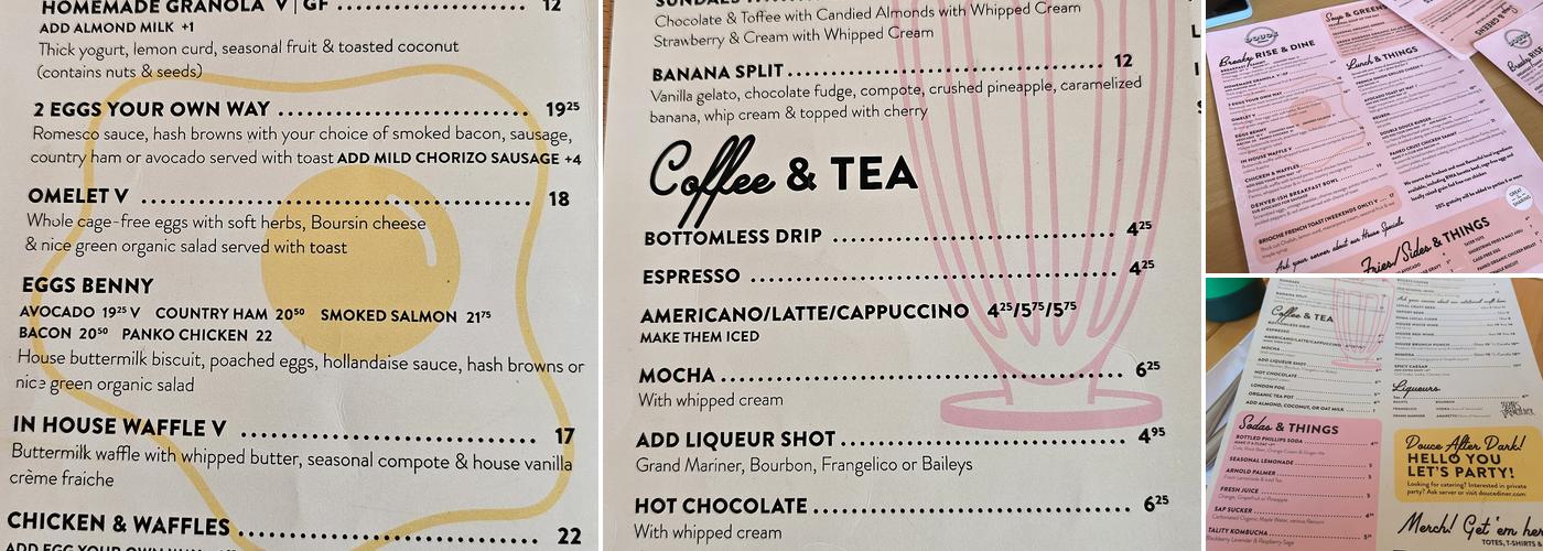 Douce Diner Menu