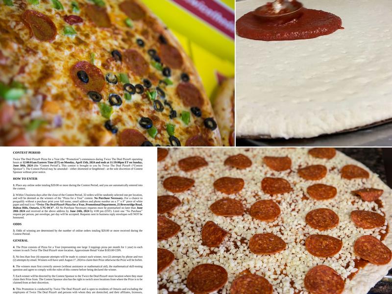 Twice The Deal Pizza Menu