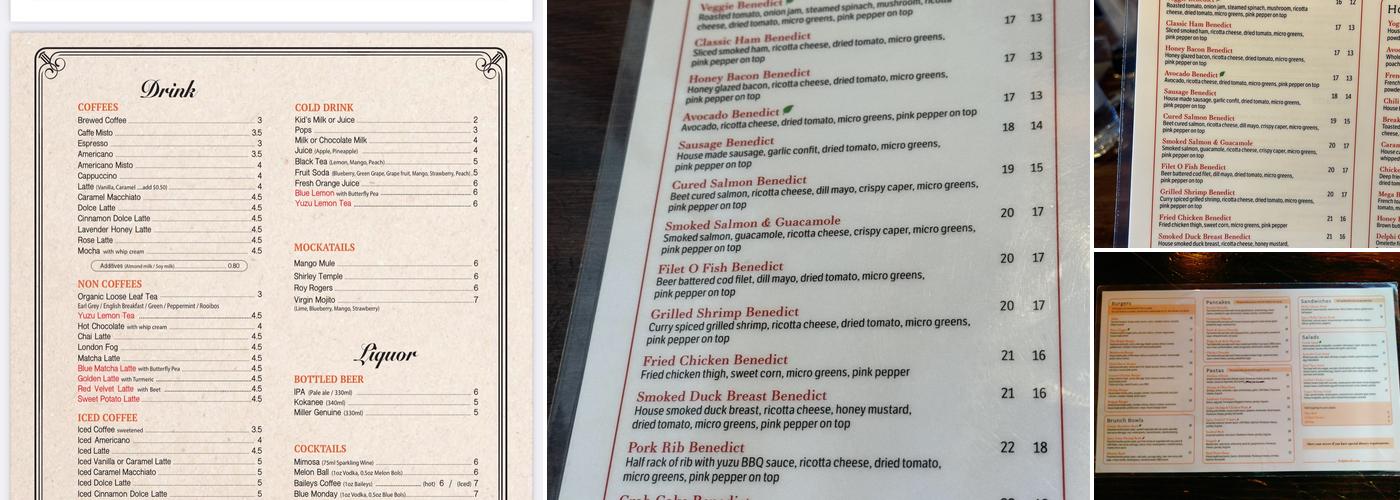 Delphi Cafe Menu
