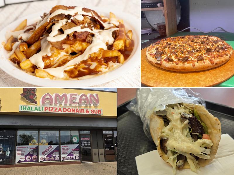 Amean pizza donair and sub Menu