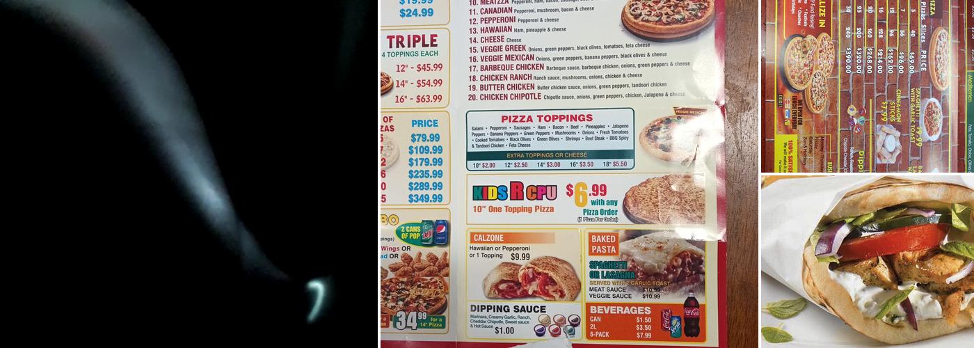 Canadian Pizza Unlimited Menu
