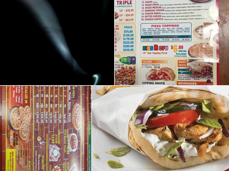 Canadian Pizza Unlimited Menu