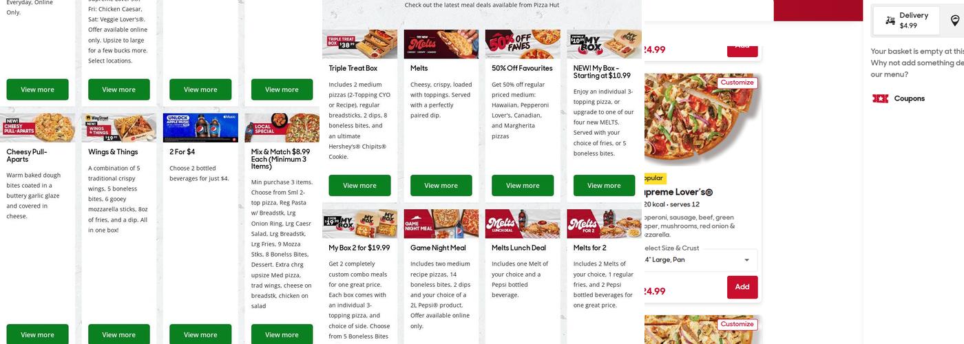 Pizza Hut Edmonton Menu