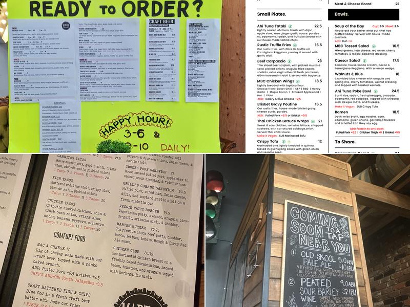 Marten Brewing Company Menu