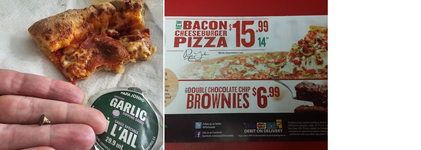 Papa John's Pizza Menu