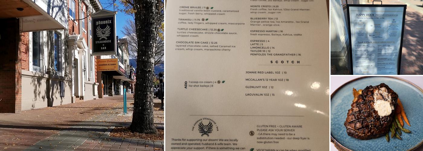 Phoenix Steakhouse Menu