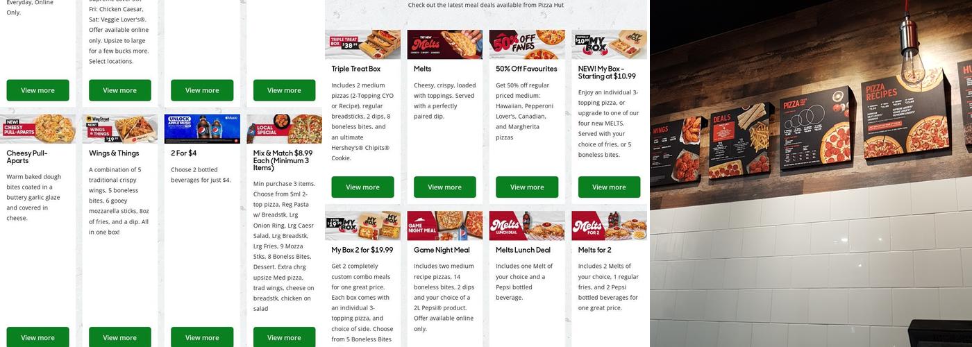 Pizza Hut Menu