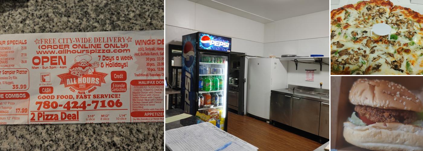 All Hours Pizza & Donair Takeout + Delivery Menu