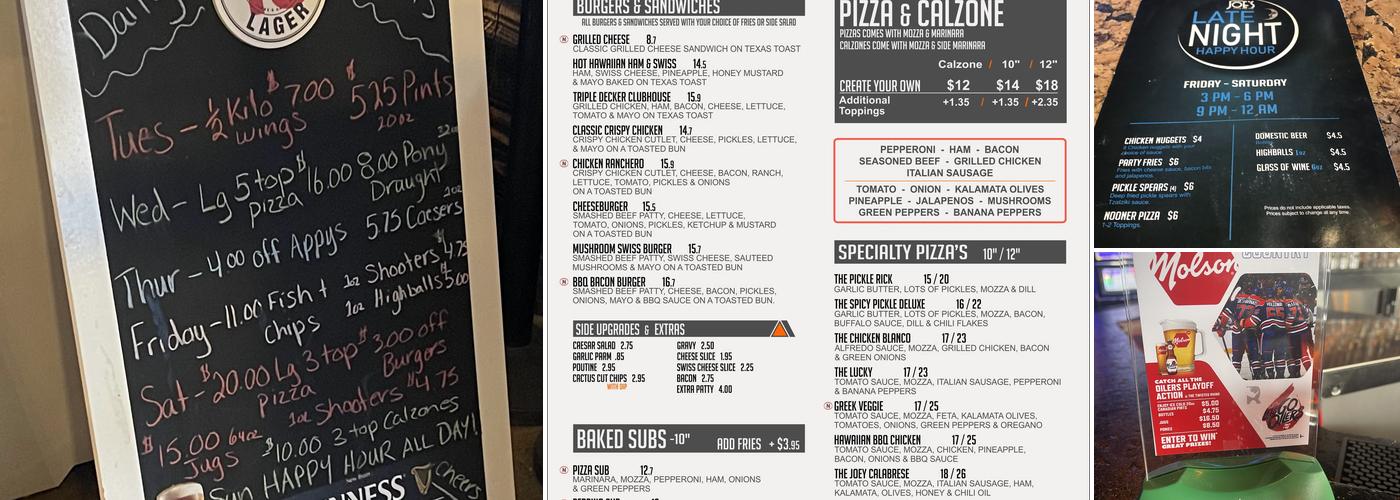 The Twisted Rhino Bar & Grill Menu