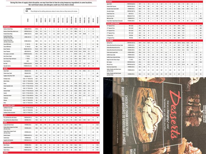 Pizza Delight Menu