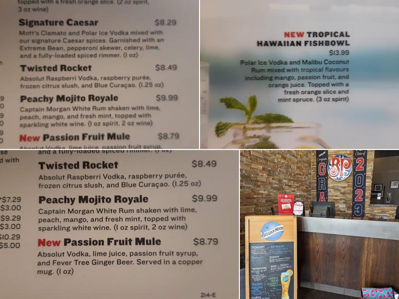 Boston Pizza Menu