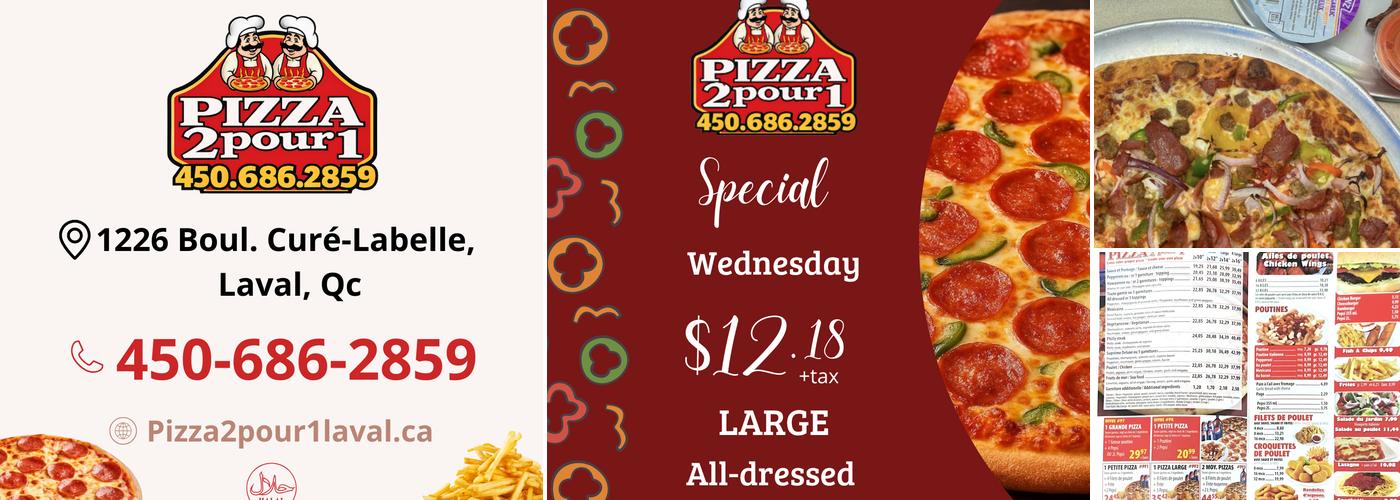 Pizza 2 Pour 1 Menu