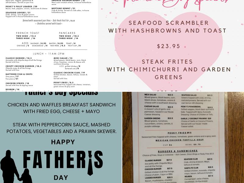 Pescadores Bistro Menu