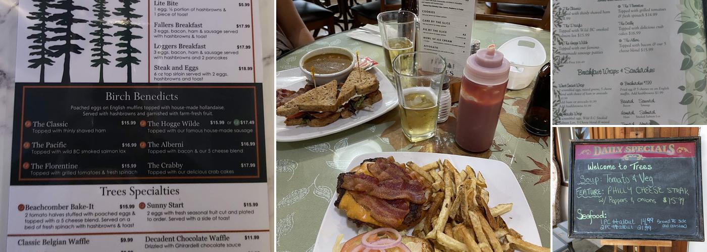 Trees Restaurant & Bakery Menu