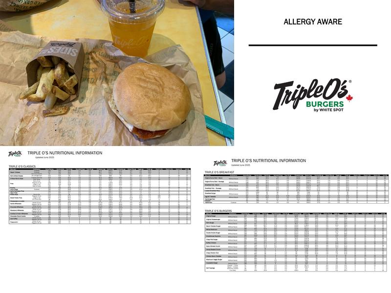 Triple O's Chevron Merritt Menu