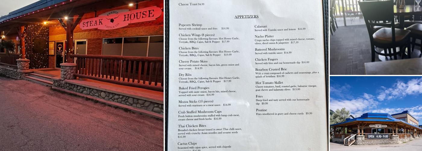 Fernie Cattle Company Menu