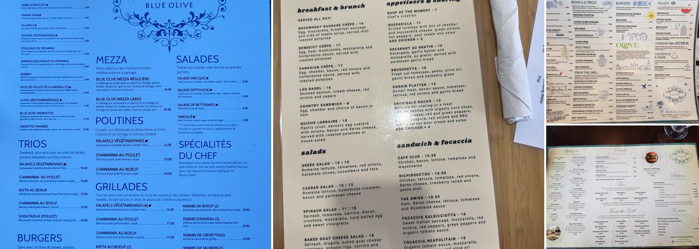 Blue Olive Menu