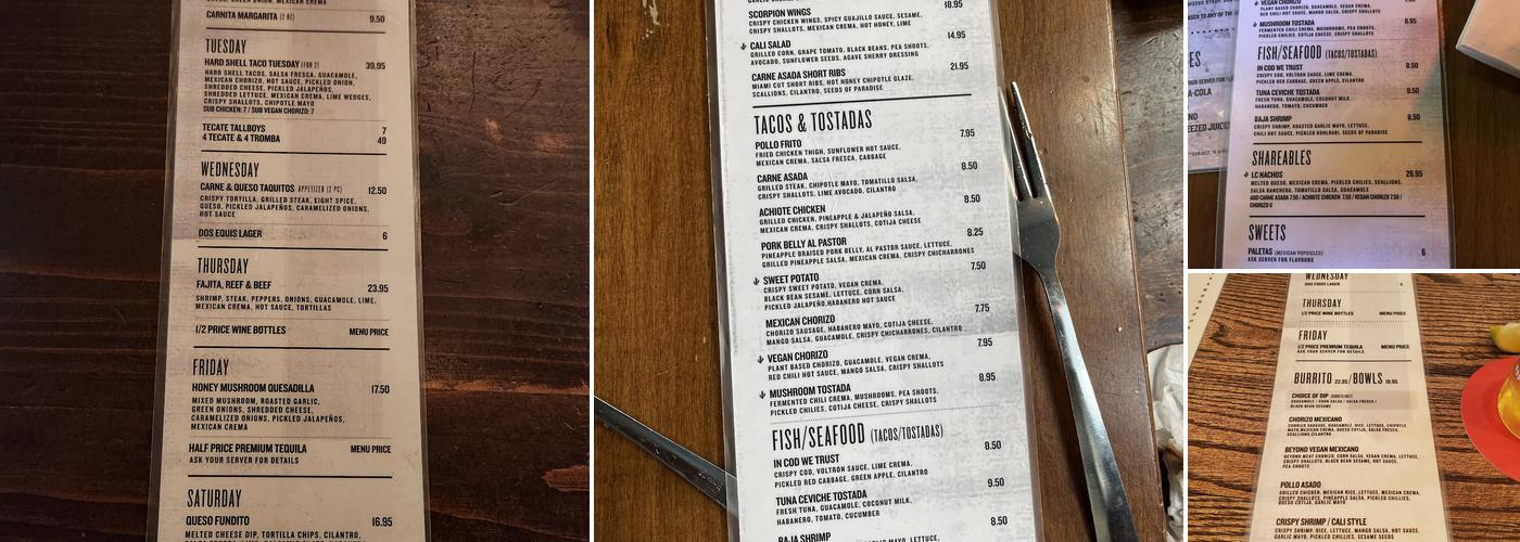La Carnita Menu