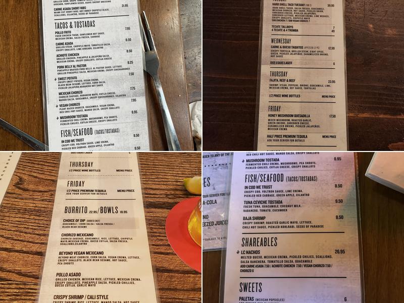 La Carnita Menu