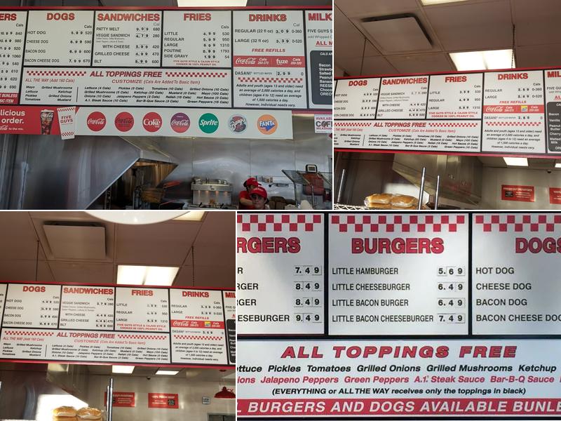 Five Guys Menu