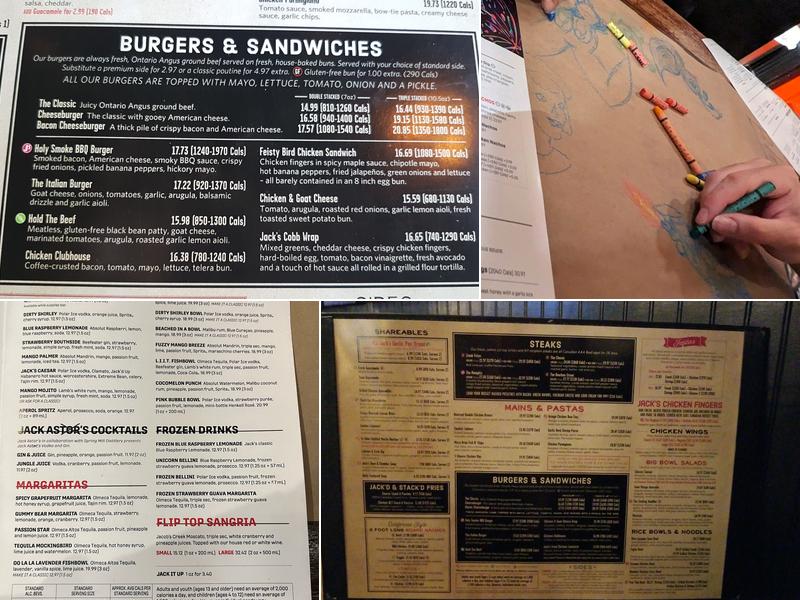 Jack's Brampton Menu