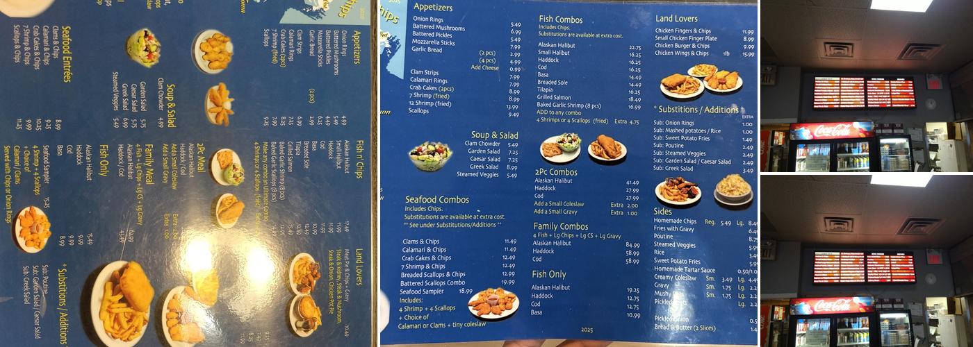 Henry's Fish & Chips Menu