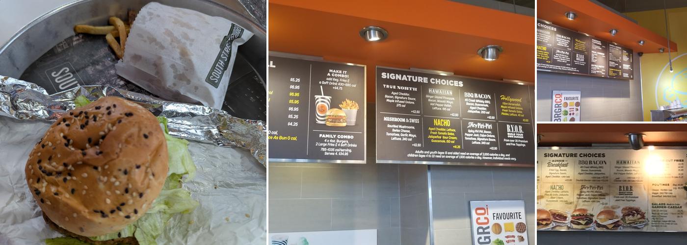 South St. Burger Menu
