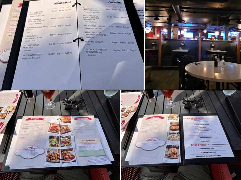 Squires Public House Menu