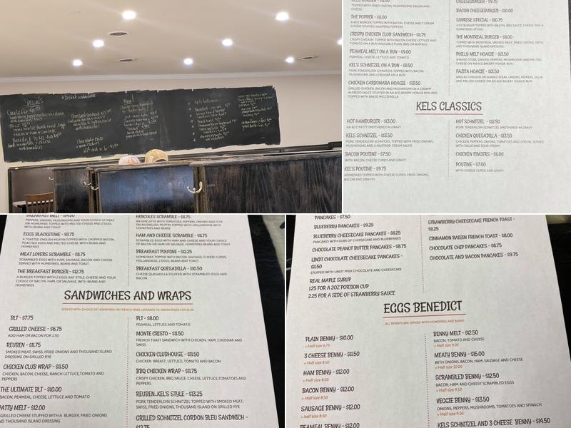 Kels Diner Menu