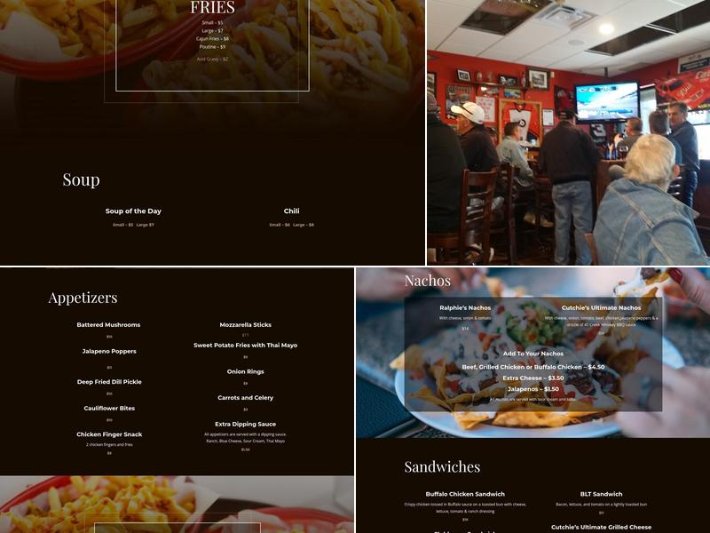 Cutchie's Sports Tap & Eatery Menu