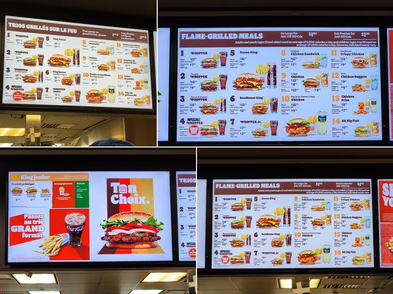 Burger King Menu