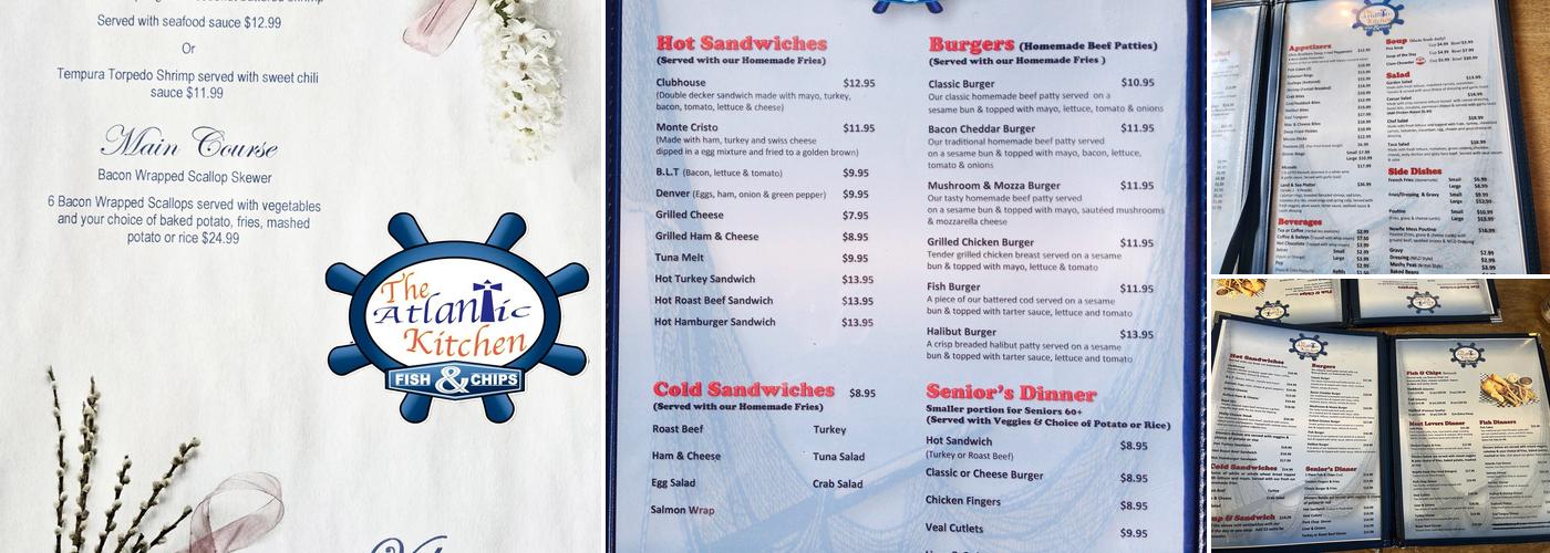 The Atlantic Kitchen - Fort Sask Menu