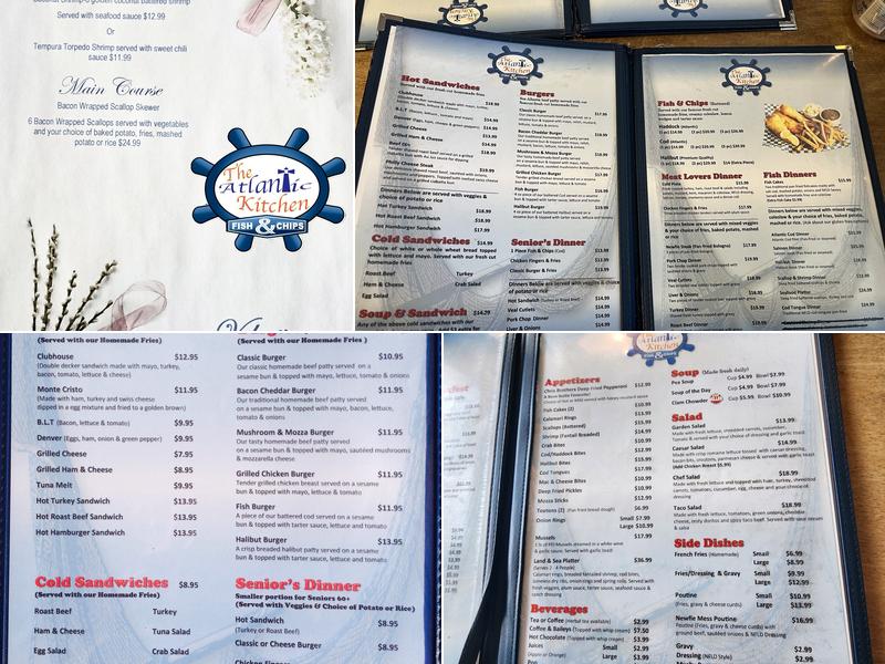 The Atlantic Kitchen - Fort Sask Menu