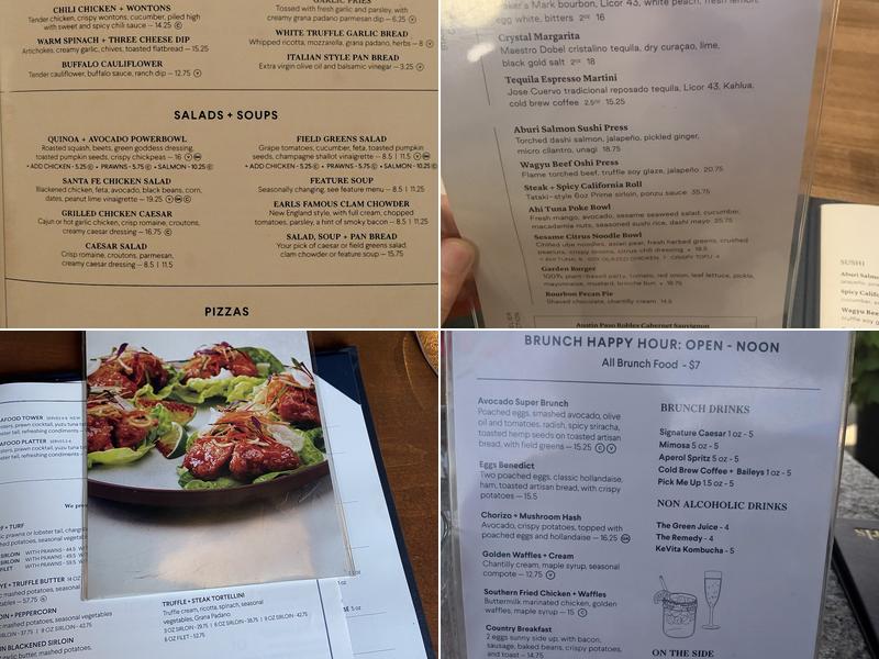 Earls Kitchen + Bar Menu