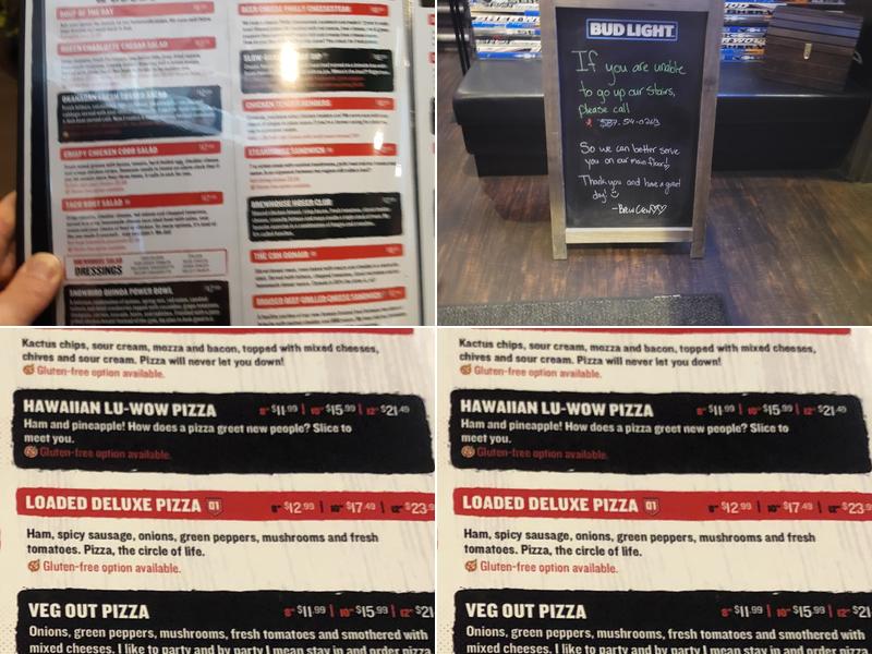 The Canadian Brewhouse Menu