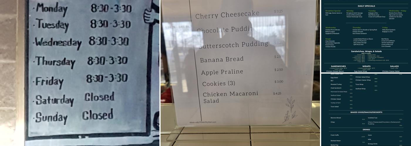 Jacqueline's Bistro Menu