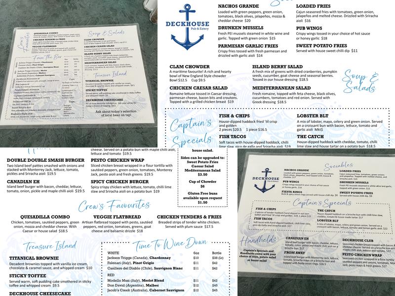 Deckhouse Menu