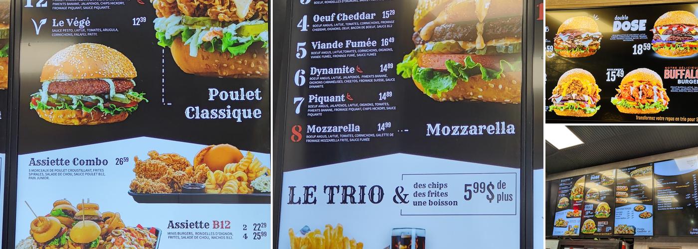 B12 BURGER Menu