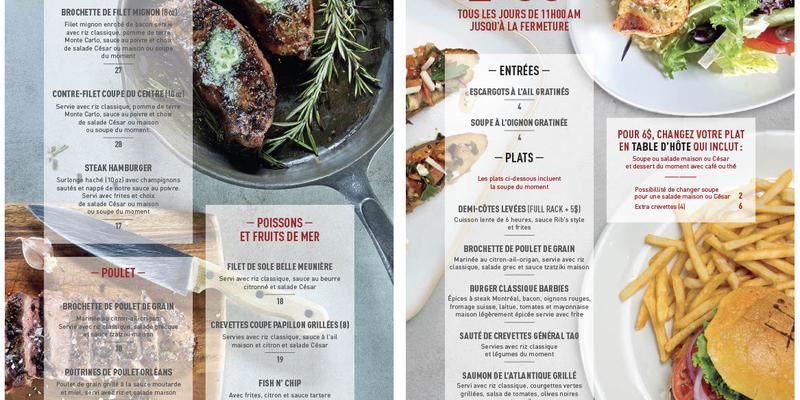 Barbies Resto Bar Grill Menu