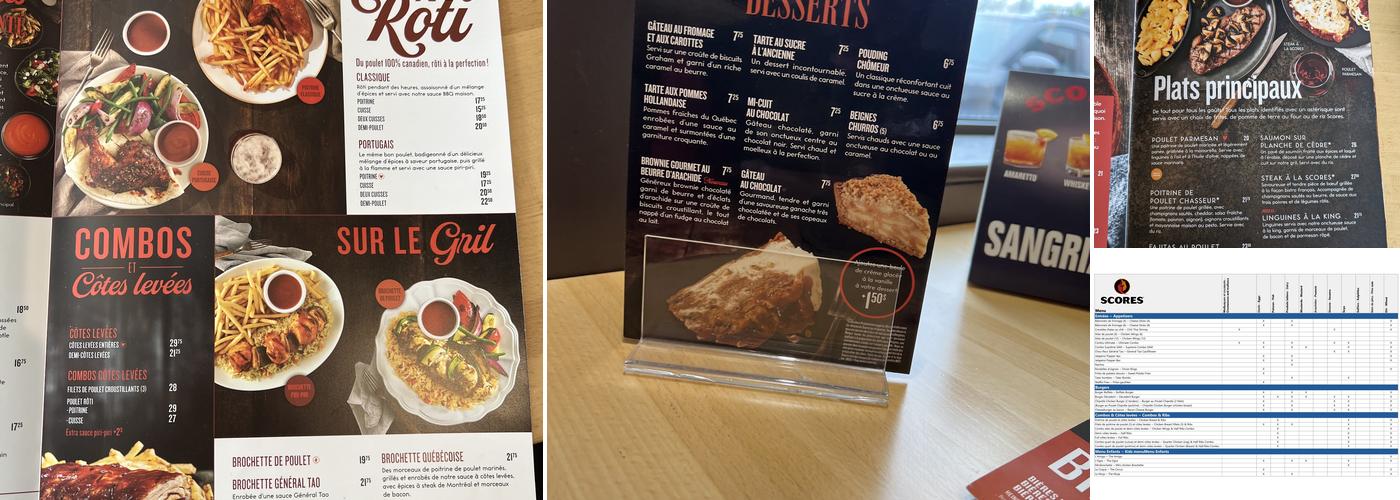 Restaurant Scores (Vimont) Menu